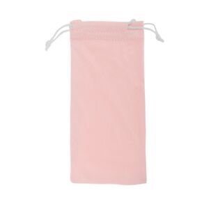 Soft Drawstring Eyeglass Pouch Pink
